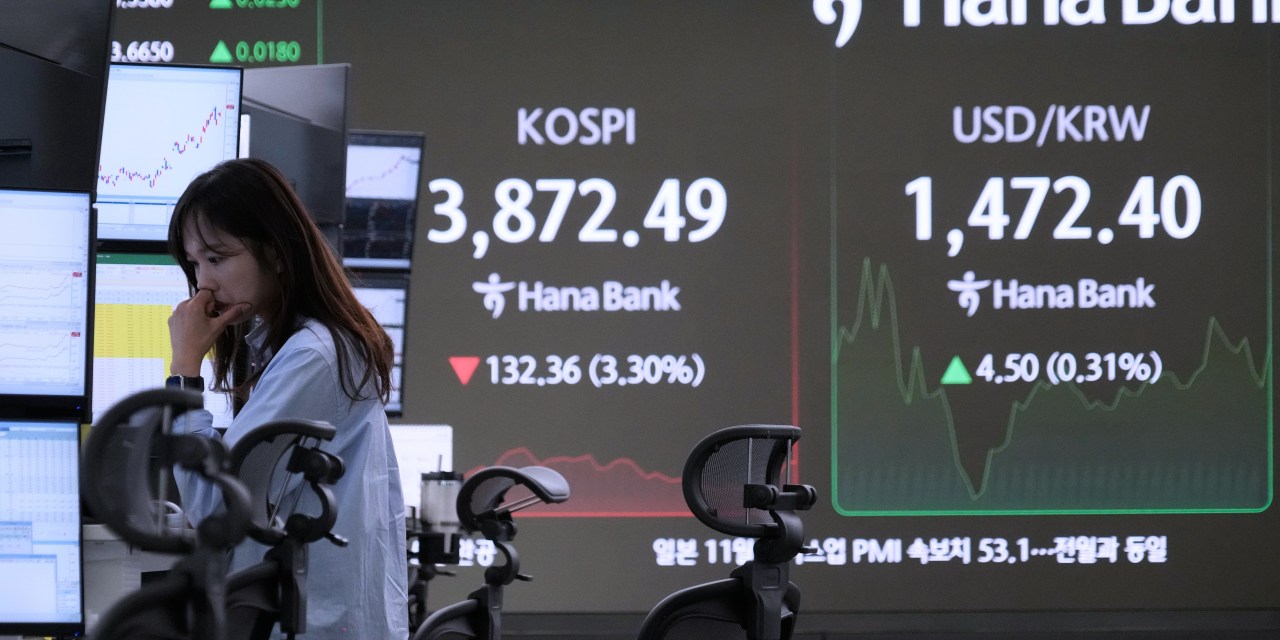 Asian Chip Stocks Decline Amid Resurgence of AI Bubble Concerns